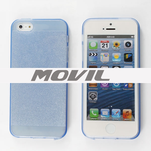 NP-1871 Brillante polvo funda para iphone 5-9